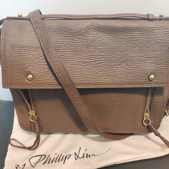 3.1 Phillip Lim Pashli Messenger Bag Taupe - Picture 1 of 6